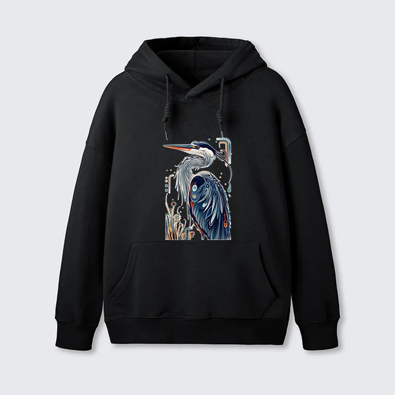 Tokyo-Tiger Stylish Blue Heron Classic Hoodie
