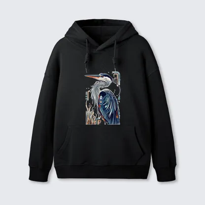Tokyo-Tiger Stylish Blue Heron Classic Hoodie
