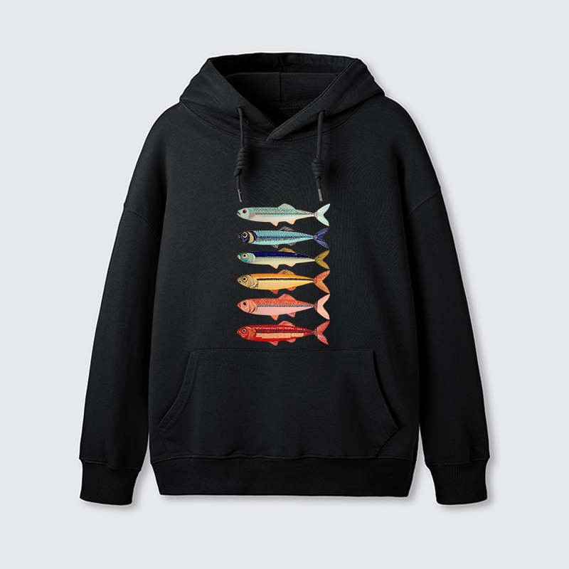 Tokyo-Tiger Colorful Fish Stack Classic Hoodie