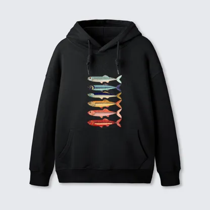 Tokyo-Tiger Colorful Fish Stack Classic Hoodie