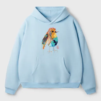 Tokyo-Tiger Sparkly Wild Bird Adult Fleece Hoodie