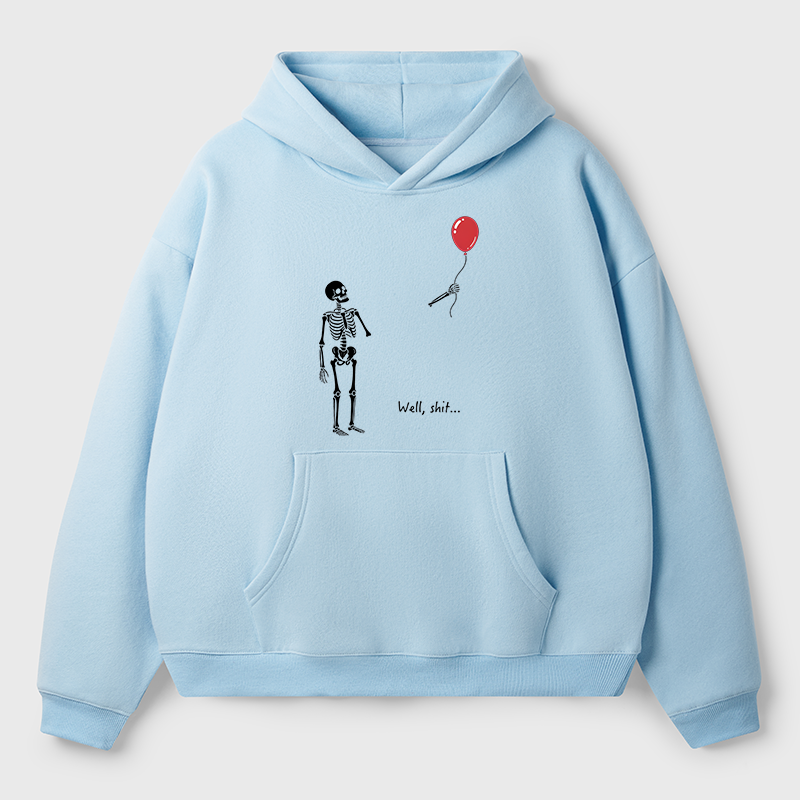 Tokyo-Tiger Skeleton Balloon Meme Adult Fleece Hoodie