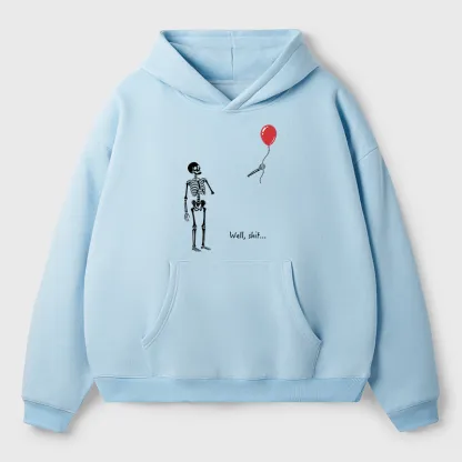 Tokyo-Tiger Skeleton Balloon Meme Adult Fleece Hoodie