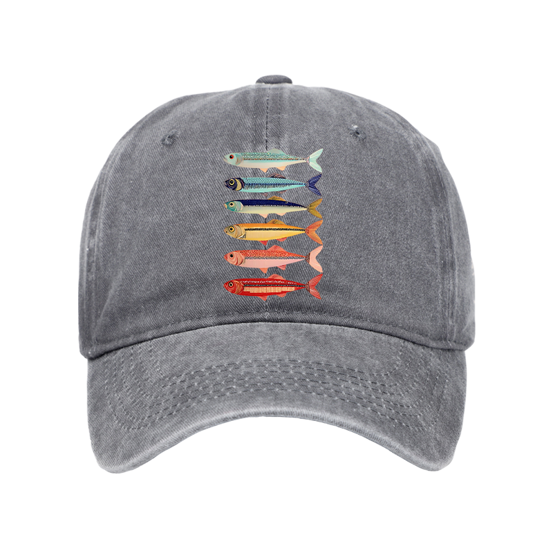 Tokyo-Tiger Colorful Fish Stack Washed Cap