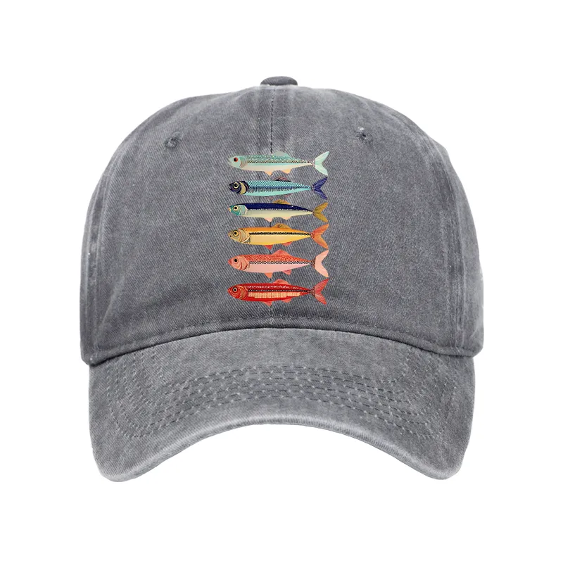 Tokyo-Tiger Colorful Fish Stack Washed Cap