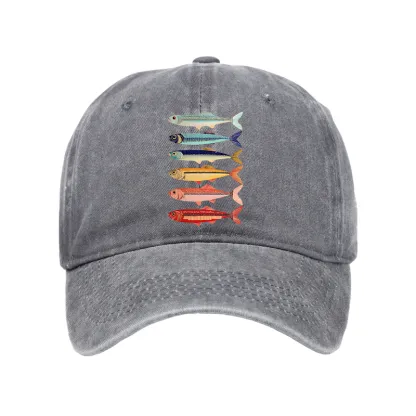 Tokyo-Tiger Colorful Fish Stack Washed Cap