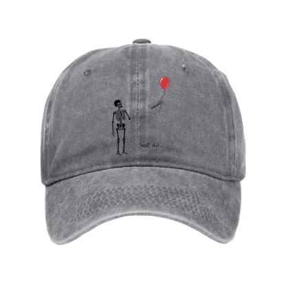 Tokyo-Tiger Skeleton Balloon Meme Washed Cap