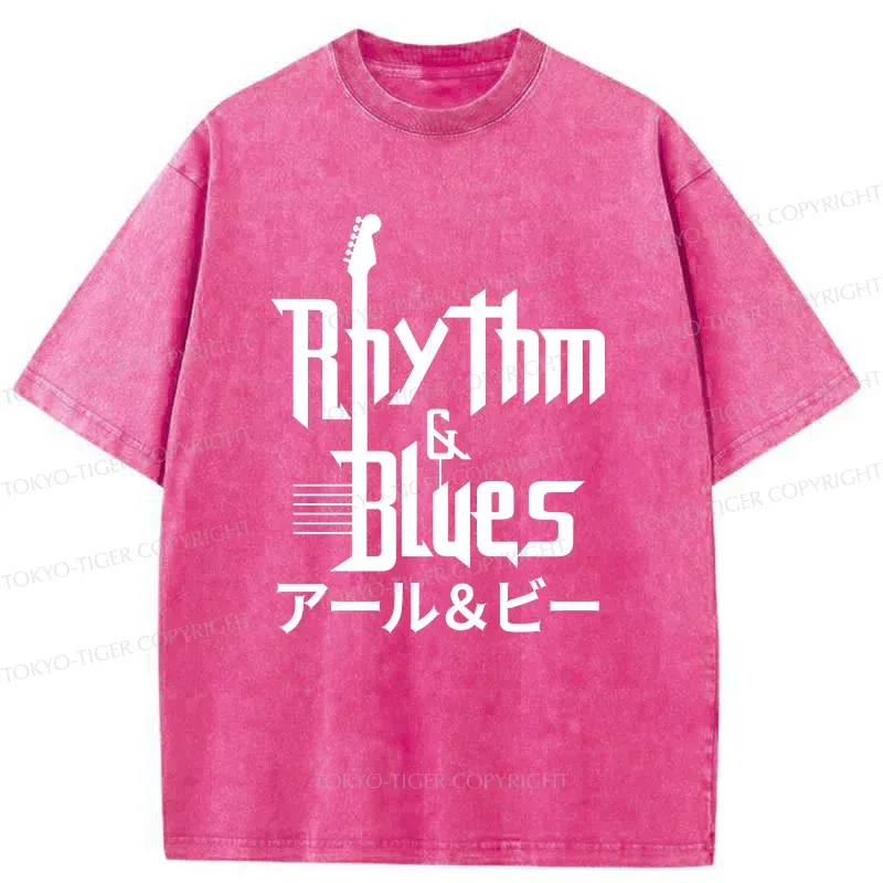 Tokyo-Tiger Music Blues Washed T-Shirt