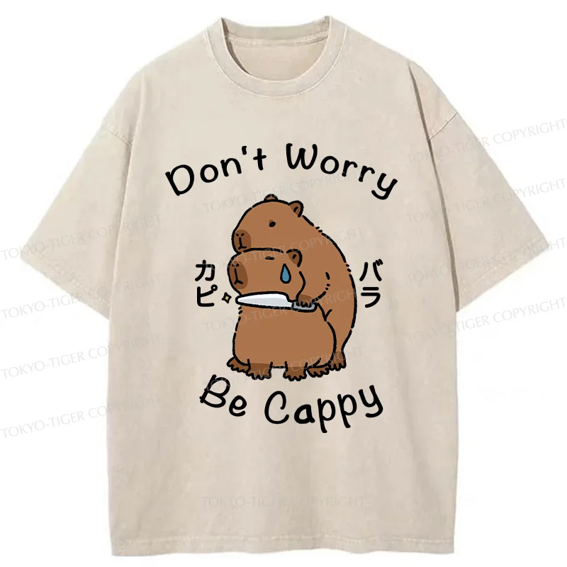 Tokyo-Tiger Don't Worry Be Cappy Washed T-Shirt