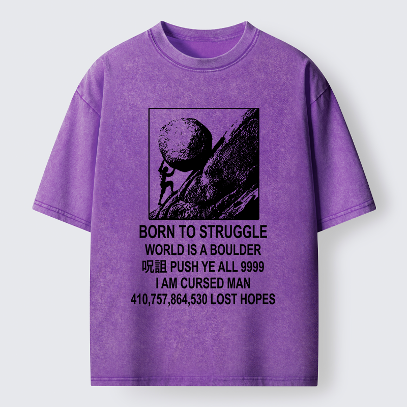 Tokyo‑Tiger Struggle Life Meme Washed T‑Shirt