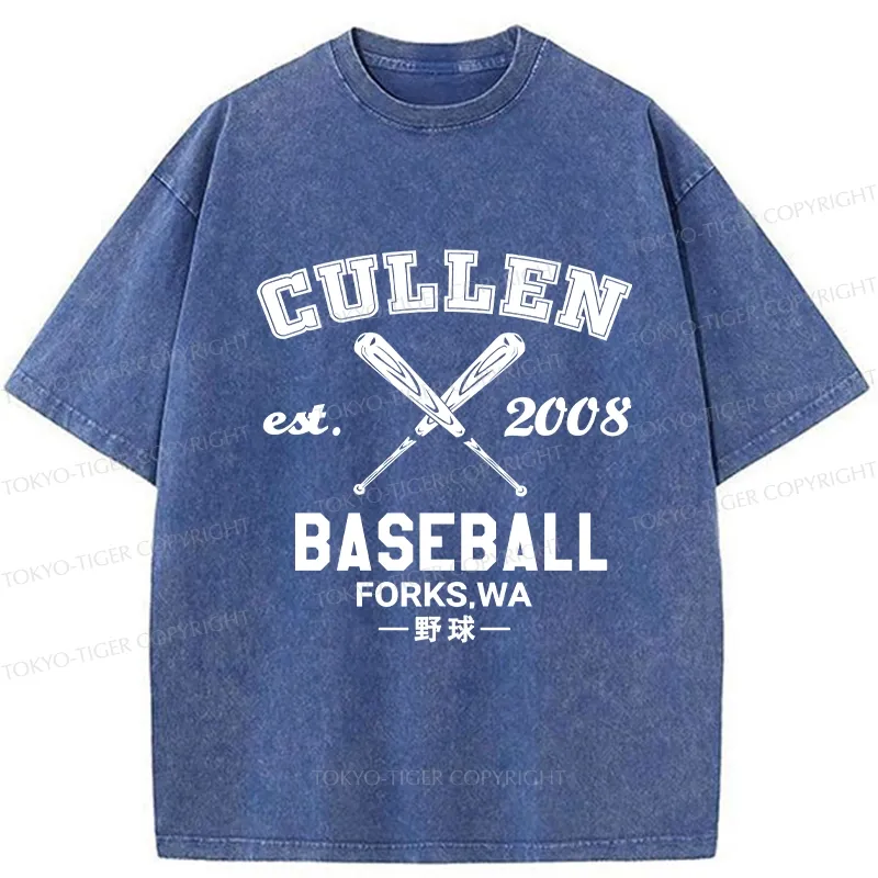 Tokyo-Tiger Cullen Baseball Washed T-Shirt