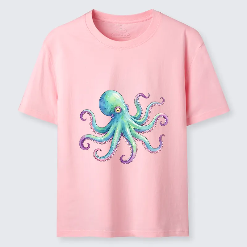 Tokyo-Tiger Watercolor Octopus Classic T-Shirt