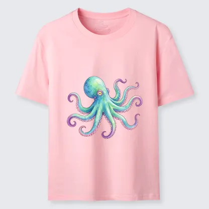 Tokyo-Tiger Watercolor Octopus Classic T-Shirt