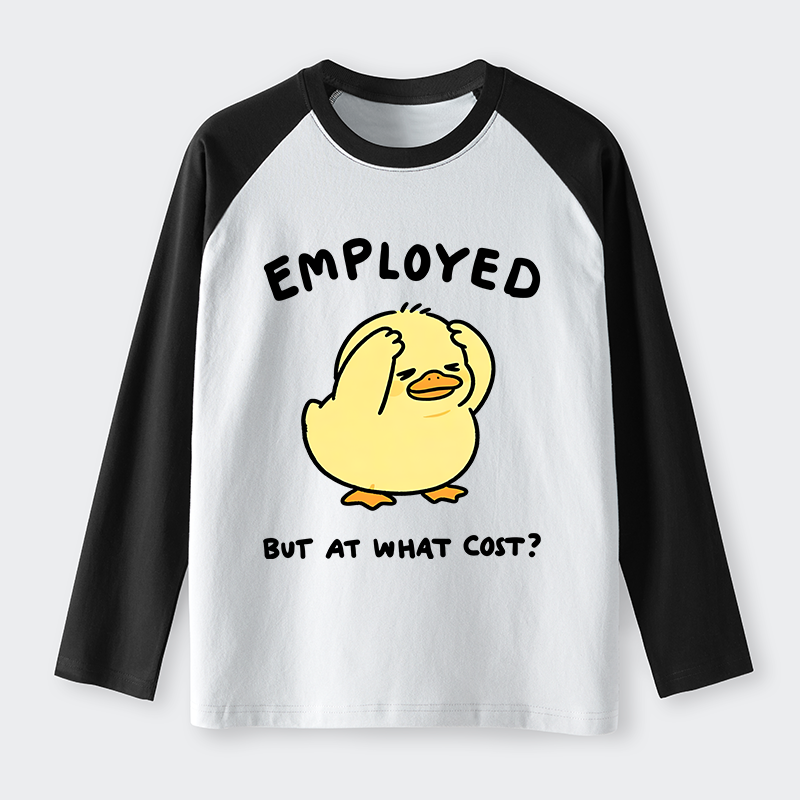 Tokyo-Tiger Funny Work Duck Raglan Long Sleeve T-shirt