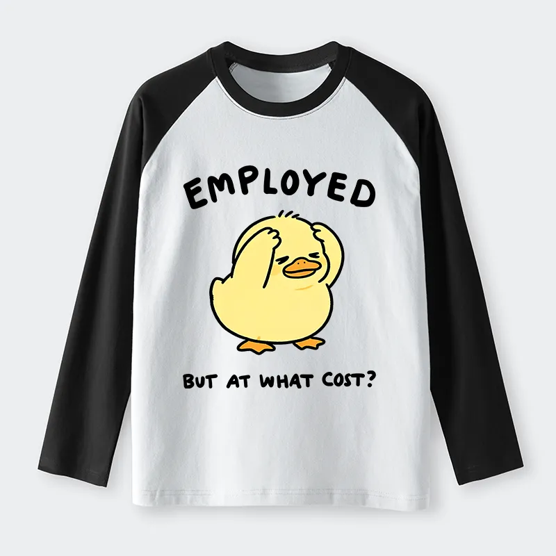Tokyo-Tiger Funny Work Duck Raglan Long Sleeve T-shirt