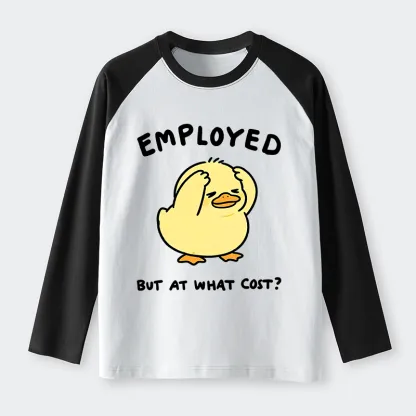 Tokyo-Tiger Funny Work Duck Raglan Long Sleeve T-shirt