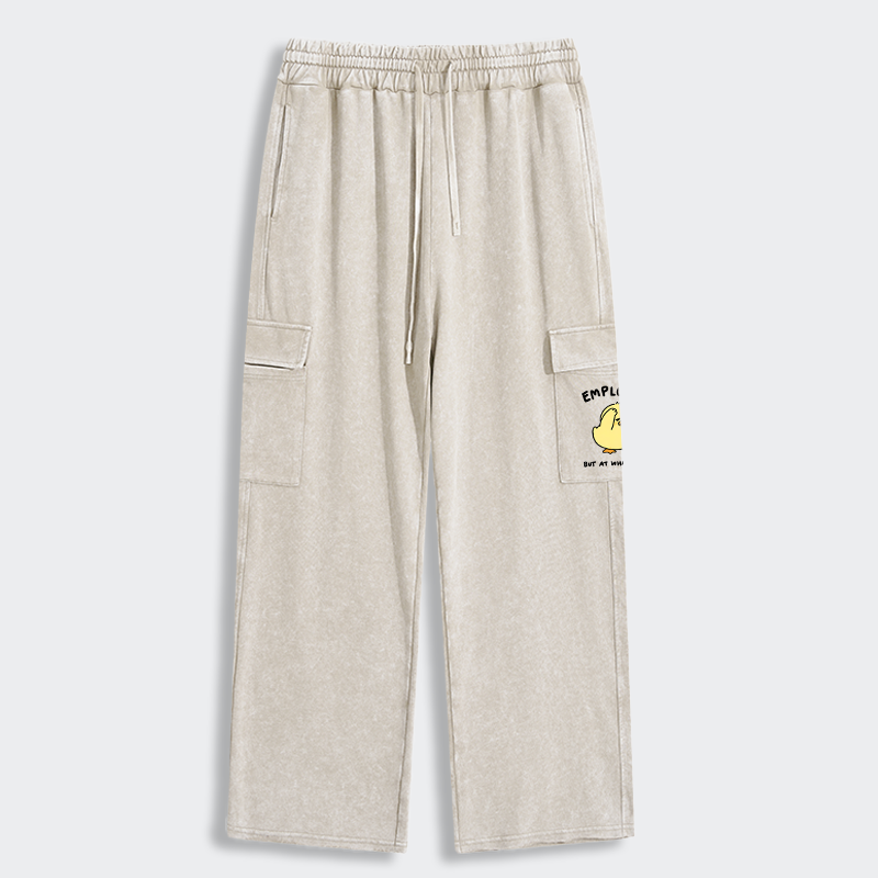 Tokyo-Tiger Funny Work Duck Washed Utility Sweatpants
