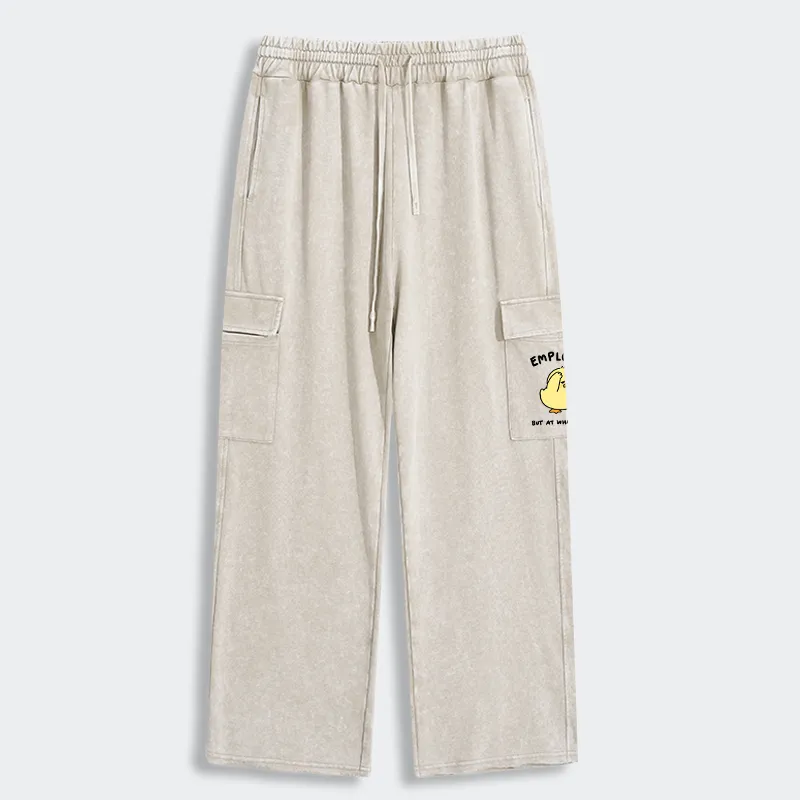 Tokyo-Tiger Funny Work Duck Washed Utility Sweatpants