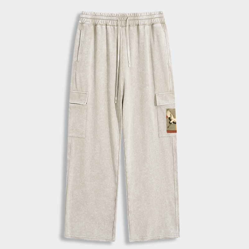 Tokyo-Tiger Crane Spirit Washed Utility Sweatpants