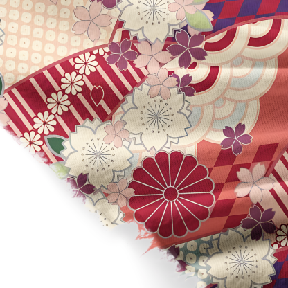 Tokyo-Tiger A Floral Fusion Fringed Scarf
