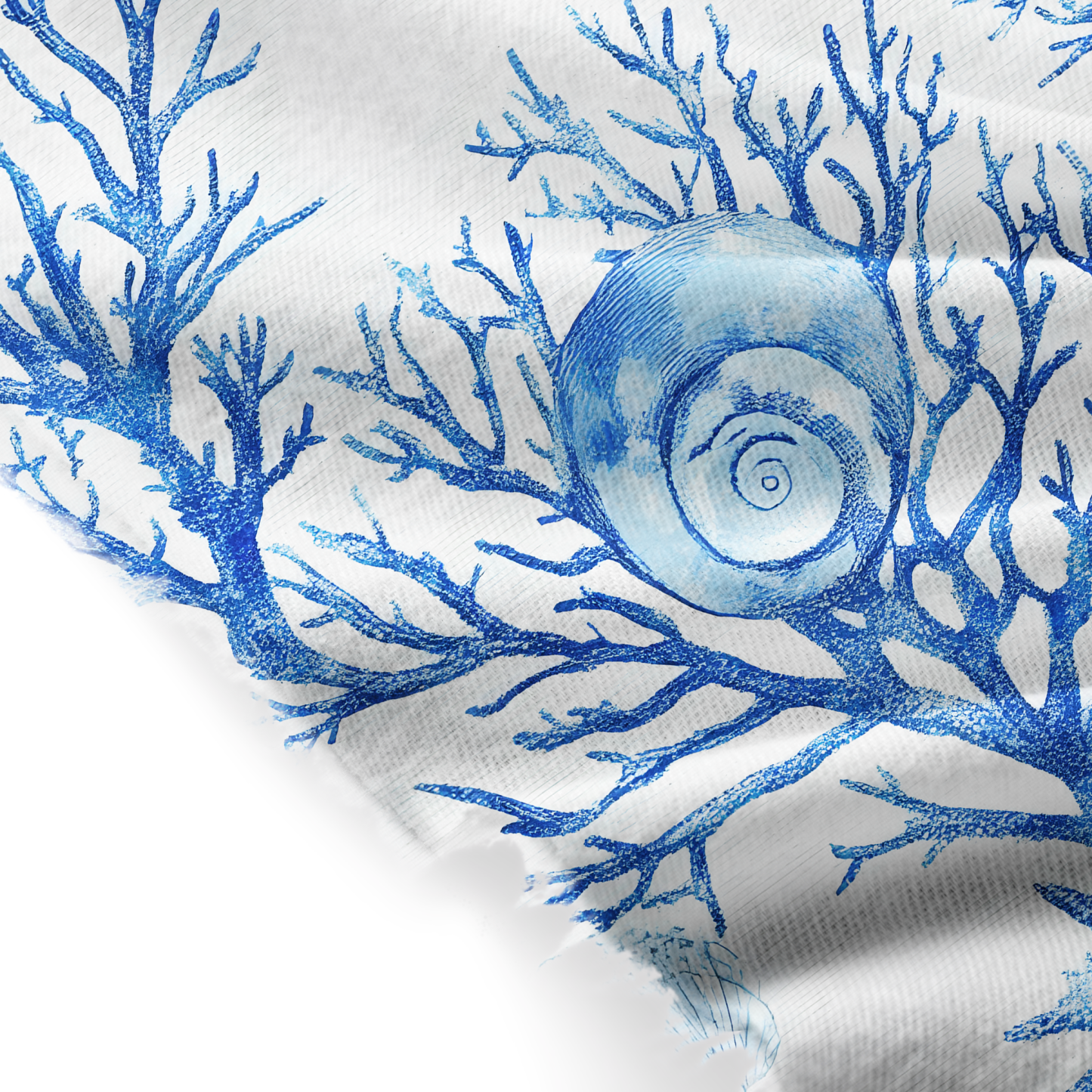 Tokyo-Tiger Shell And Coral Fringed Scarf