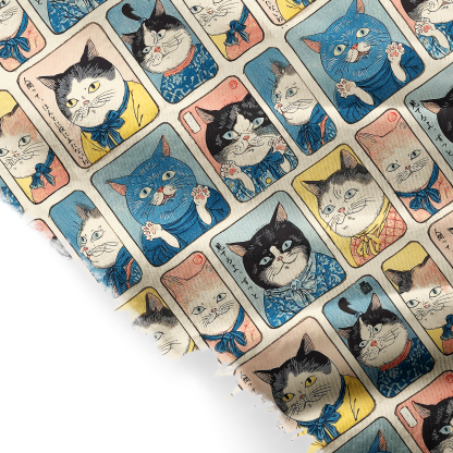 Tokyo-Tiger Many Cats Are Watching You Fringed Scarf