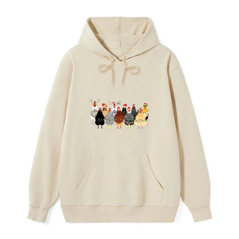 Tokyo-Tiger A Flock Of Christmas Chickens Classic Hoodie