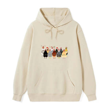 Tokyo-Tiger A Flock Of Christmas Chickens Classic Hoodie