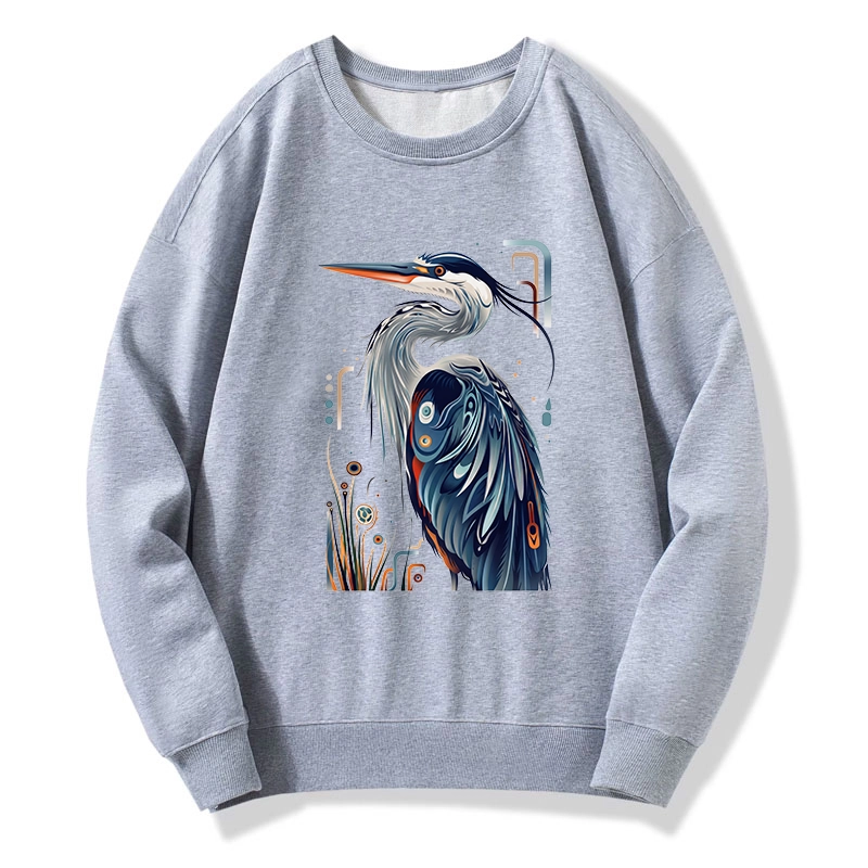 Tokyo-Tiger Stylish Blue Heron Classic Sweatshirt