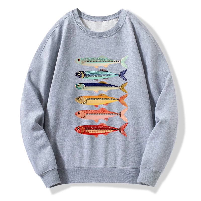 Tokyo-Tiger Colorful Fish Stack Classic Sweatshirt