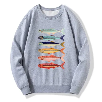 Tokyo-Tiger Colorful Fish Stack Classic Sweatshirt