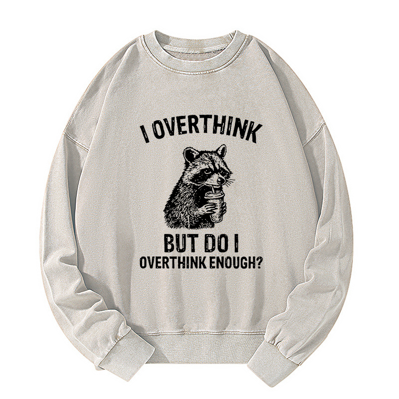 Tokyo-Tiger Constant Overthinking Washed Sweatshirt