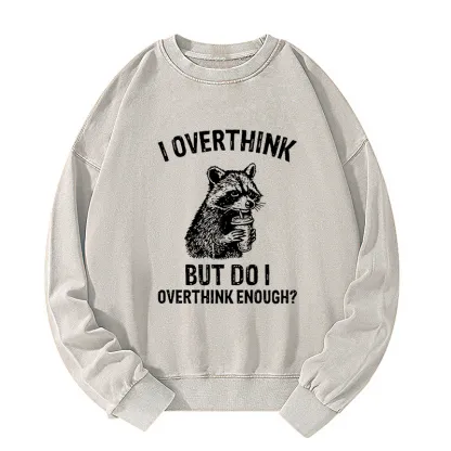 Tokyo-Tiger Constant Overthinking Washed Sweatshirt