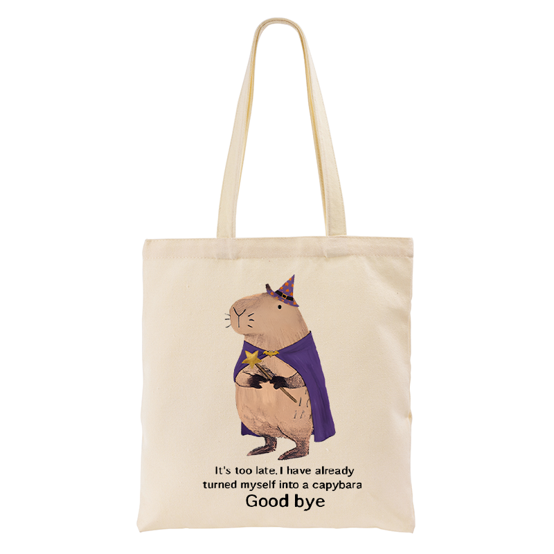Tokyo-Tiger Funny Wizard Capybara Tote Bag