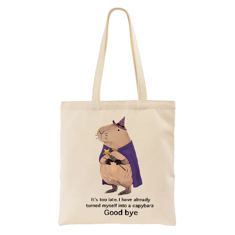 Tokyo-Tiger Funny Wizard Capybara Tote Bag