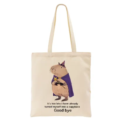Tokyo-Tiger Funny Wizard Capybara Tote Bag