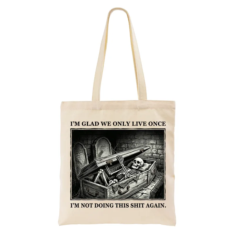 Tokyo-Tiger Funny Coffin Skull Meme Tote Bag