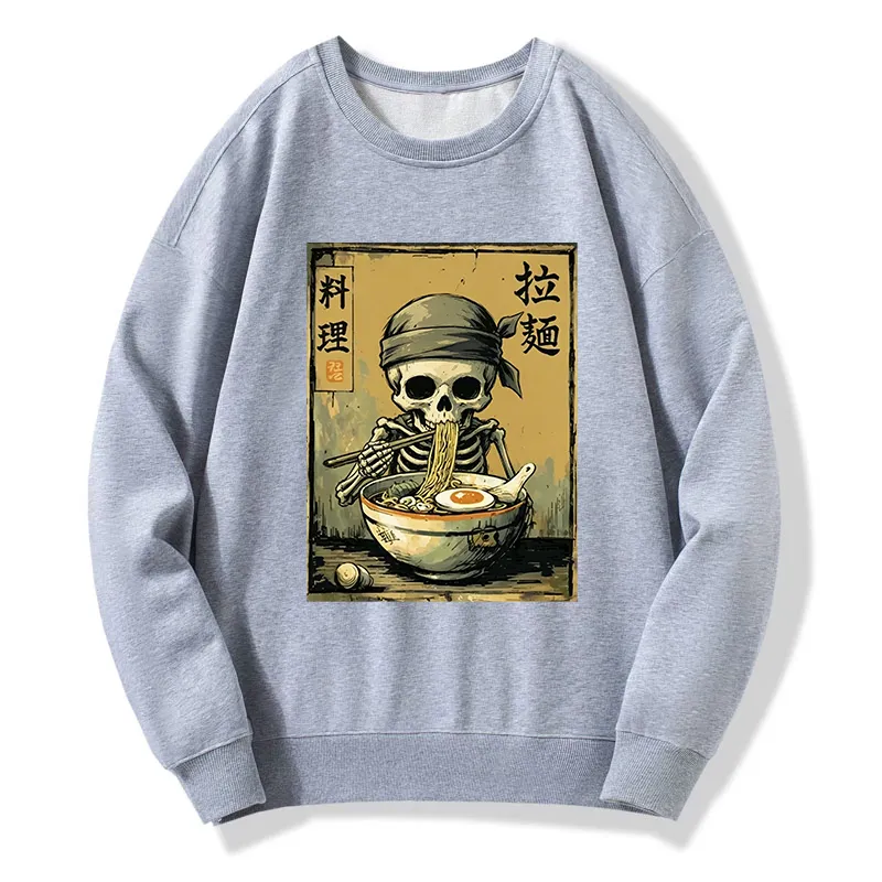 Tokyo-Tiger Funny Skeleton Ramen Classic Sweatshirt
