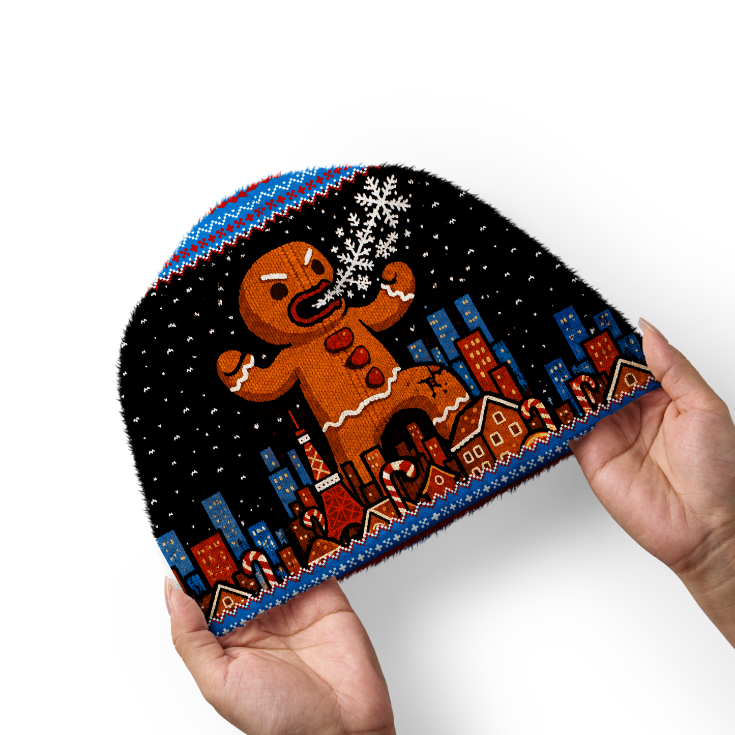 Tokyo-Tiger Gingerbread Monster Fuzzy Beanie