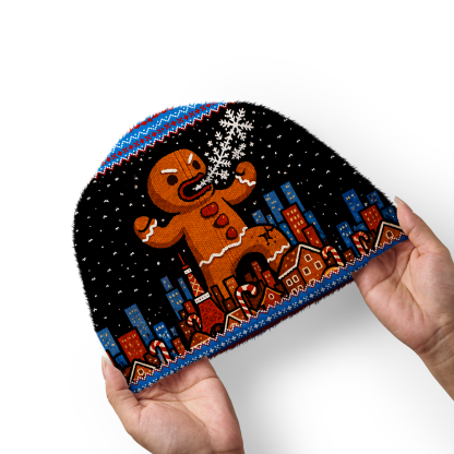Tokyo-Tiger Gingerbread Monster Fuzzy Beanie