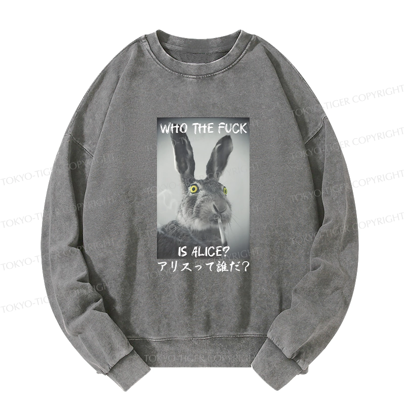 Tokyo-Tiger Who Is Alice? Washed Sweatshirt