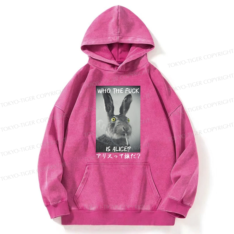 Tokyo-Tiger Who Is Alice? Washed Hoodie