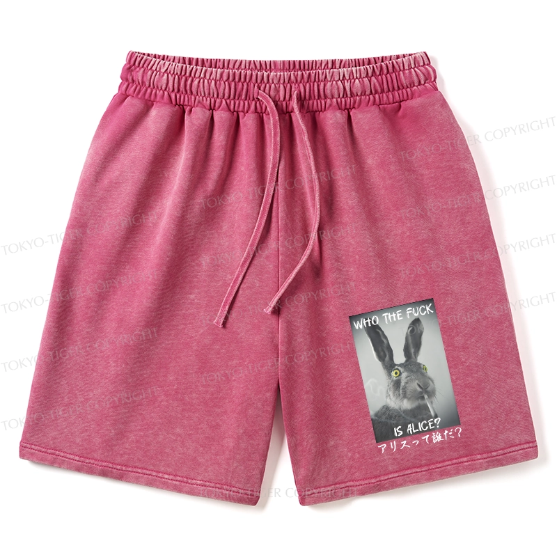 Tokyo-Tiger Who Is Alice? Washed Shorts