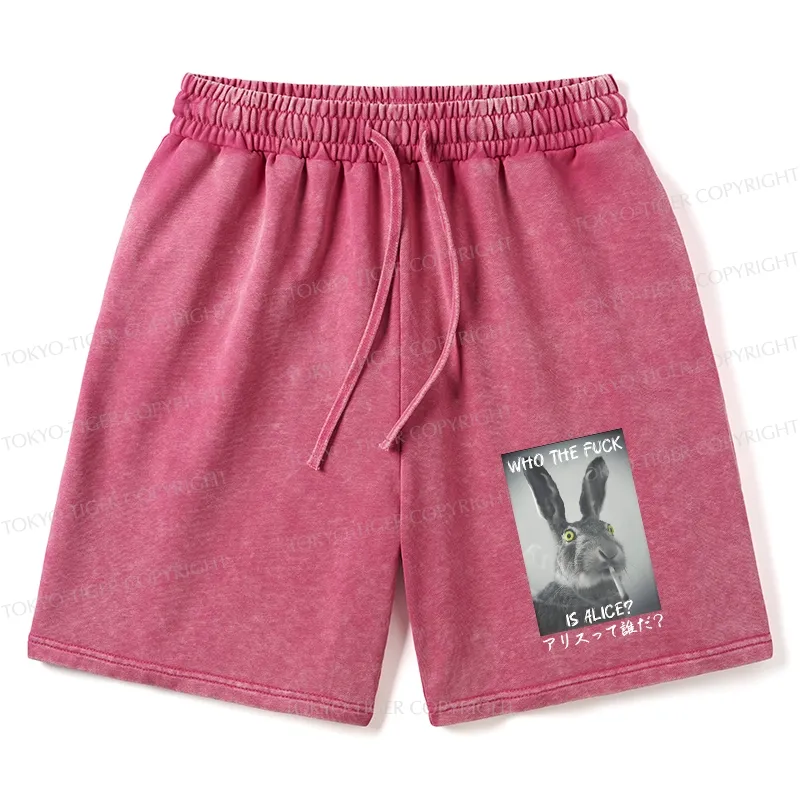 Tokyo-Tiger Who Is Alice? Washed Shorts