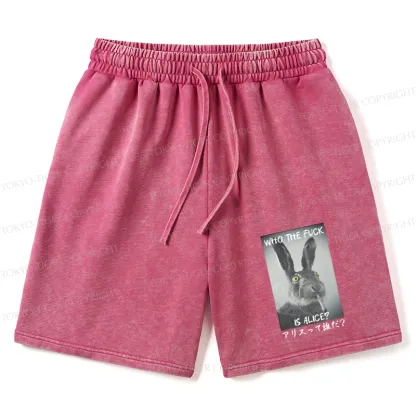 Tokyo-Tiger Who Is Alice? Washed Shorts