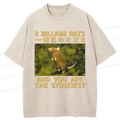 Tokyo-Tiger Smelliest Rat Washed T-Shirt
