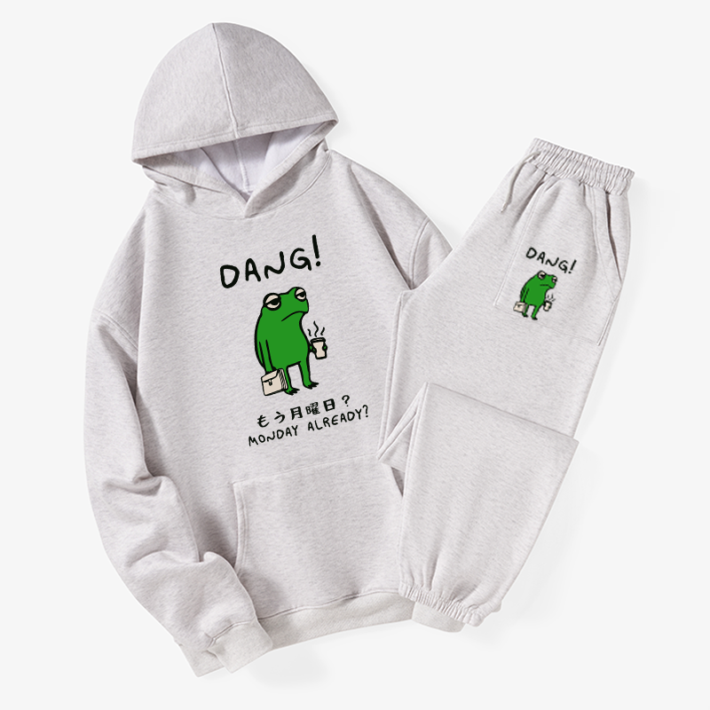 Tokyo-Tiger Is It Already Monday Fleece Lined Hoodie Set