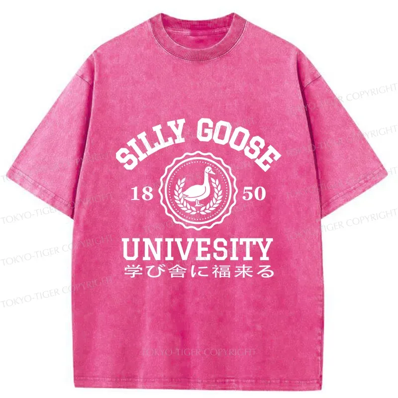 Tokyo-Tiger Silly Goose Japanese University Washed T-Shirt