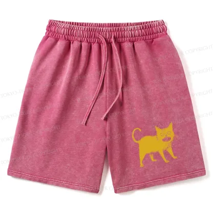 Tokyo-Tiger Horrible Japanese Cat Washed Shorts