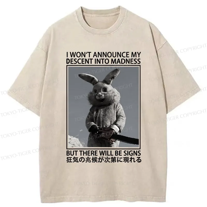 Tokyo-Tiger Rabbit Goes Into Madness Washed T-Shirt Sale
